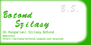 botond szilasy business card